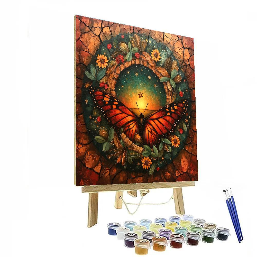 Frida Kahlo Inspired Resilient Monarch Dream Paint by numbers art