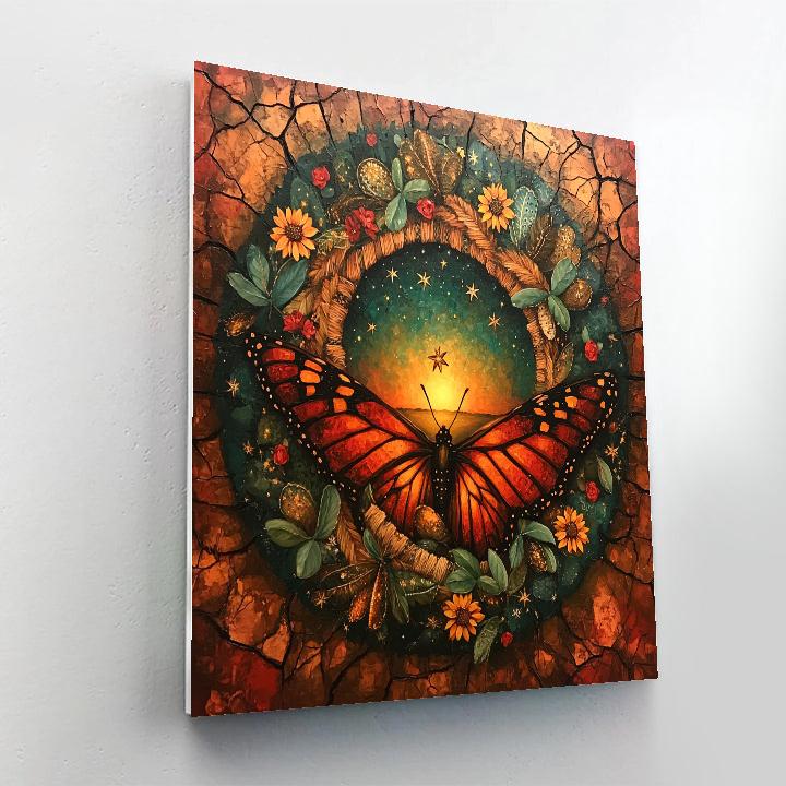 Frida Kahlo Inspired Resilient Monarch Dream Paint by numbers art