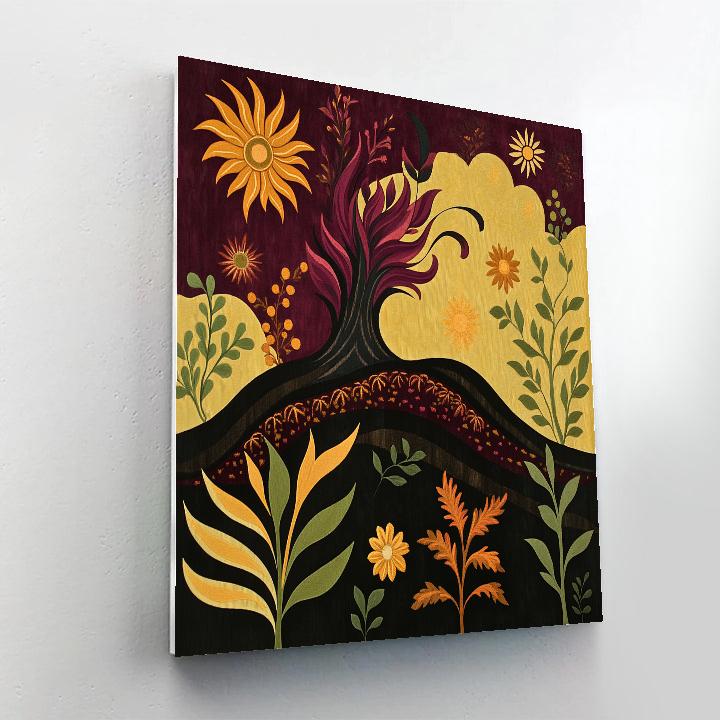 Frida Kahlo Inspired Volcanic Memory Tapestry Paint by numbers art