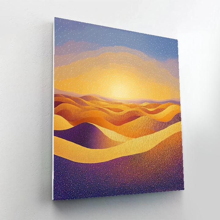 Georges Seurat Inspired Dune Sunset Abstraction Paint by numbers art