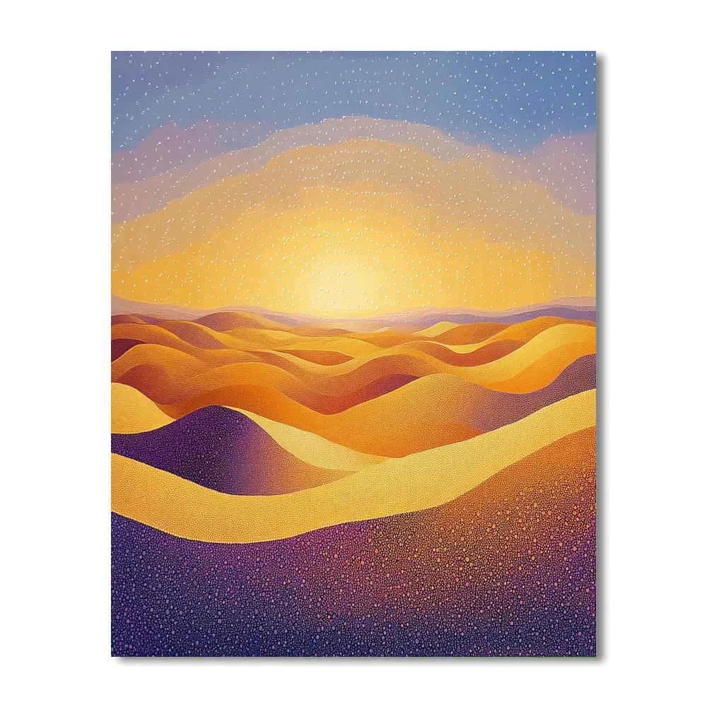 Georges Seurat Inspired Dune Sunset Abstraction Paint by numbers art