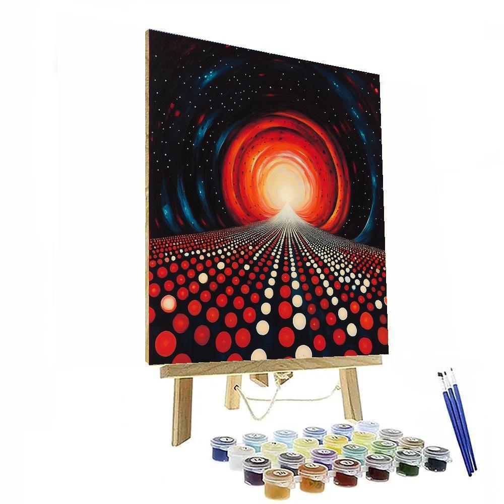 Yayoi Kusama Inspired Cosmic Infinity painting number kit