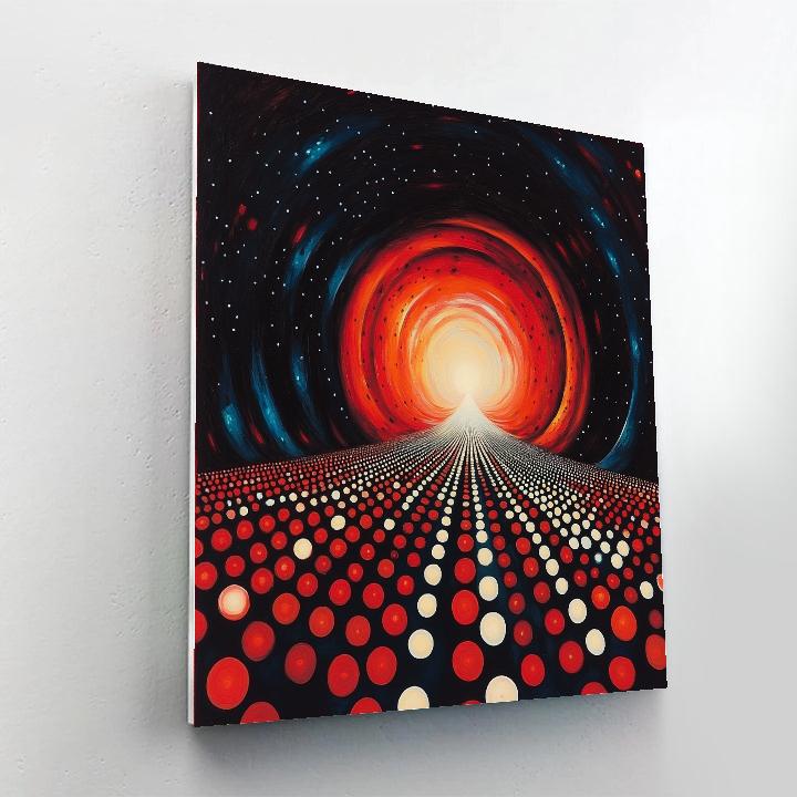 Yayoi Kusama Inspired Cosmic Infinity painting number kit