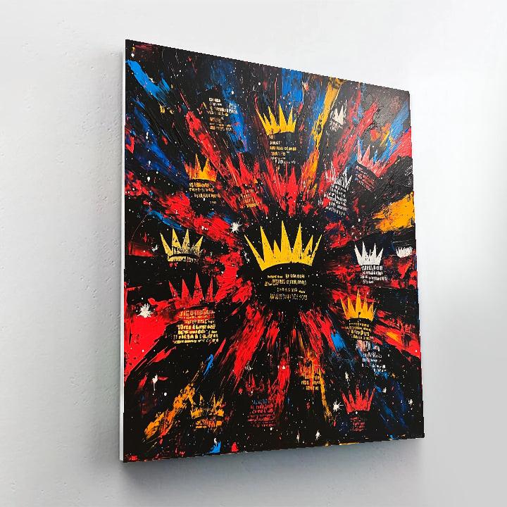Jean-Michel Basquiat Inspired Cosmic Crown Nebula Paint by numbers kits