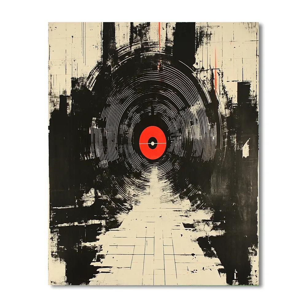 Banksy Inspired Silent Satellite Of Surveillance Number painting