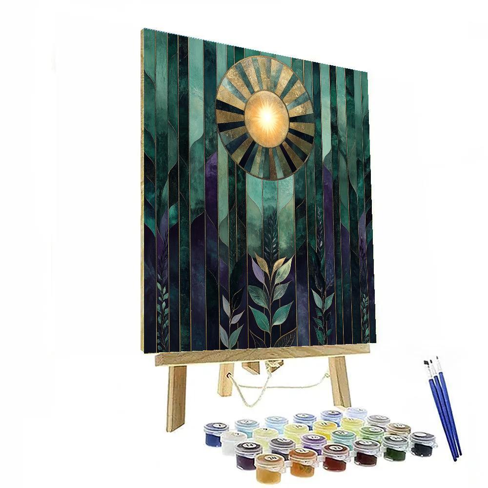 Gustav Klimt Inspired Aurora Of Mirrors painting number kit
