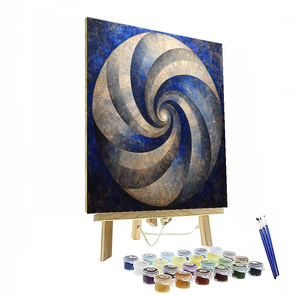 Michelangelo Inspired Celestial Spiral Vortex painting number kit