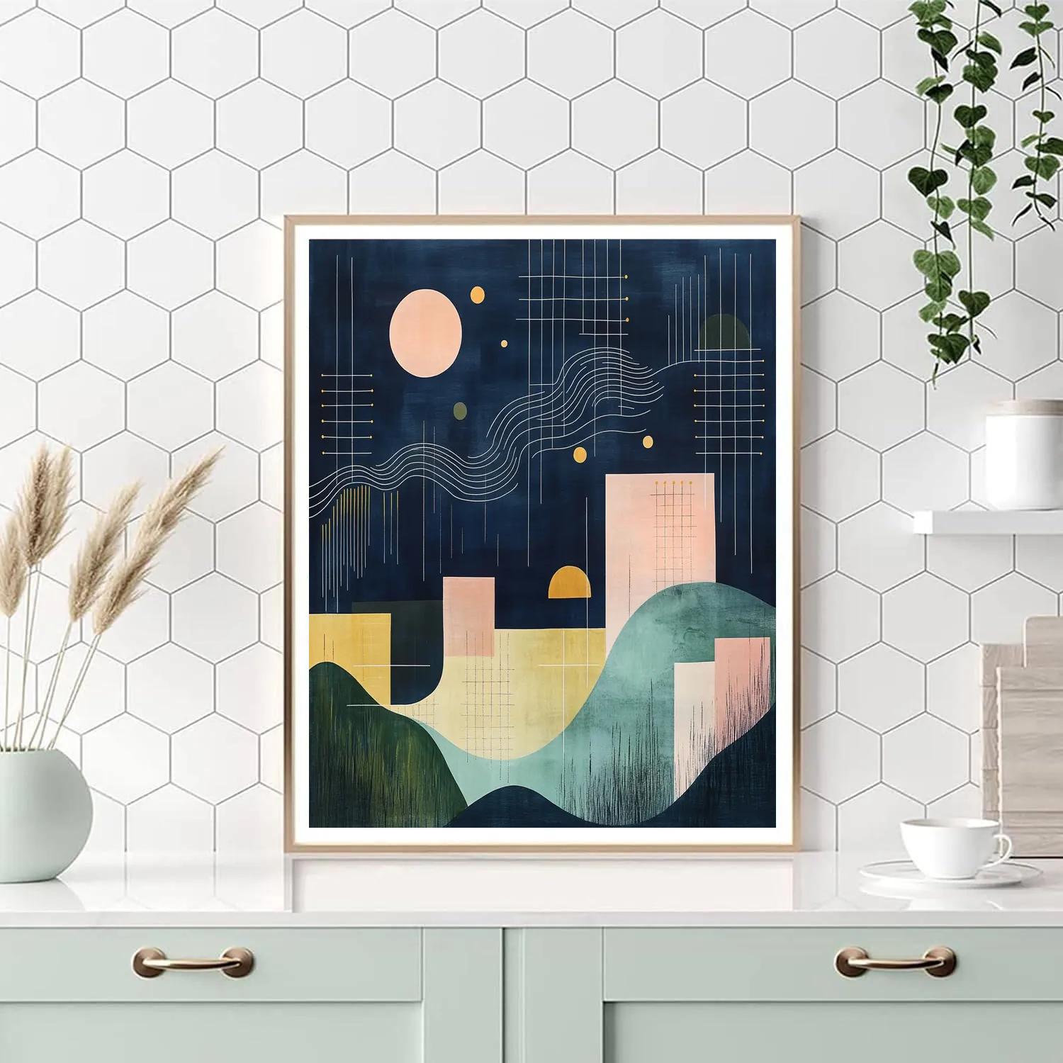 Paul Klee Inspired Lunar Sonata Number painting