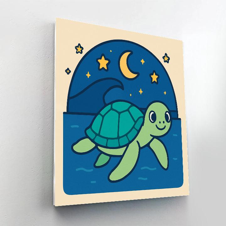 Starlight Sea Turtle paint by numbers