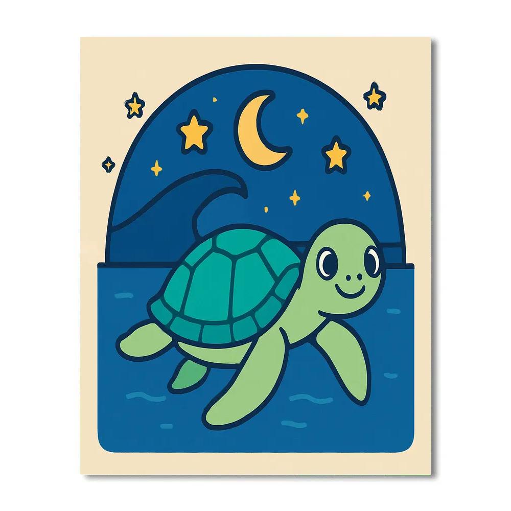 Starlight Sea Turtle paint by numbers