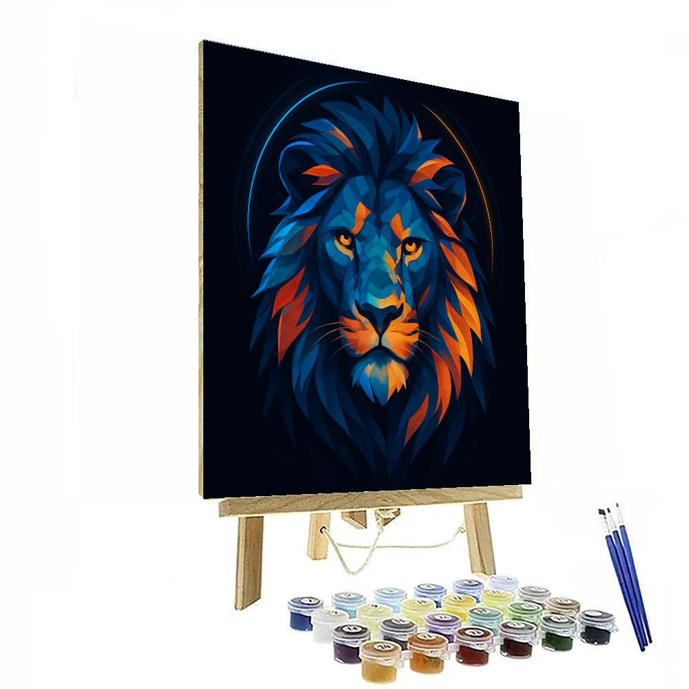 Chromatic Lion Crown painting number kit