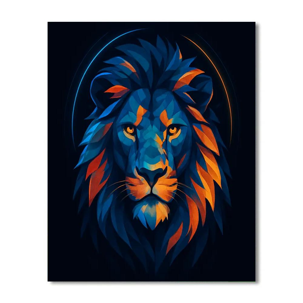 Chromatic Lion Crown painting number kit