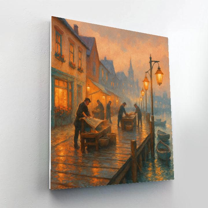 Lanterns Over Old Quay paint by number