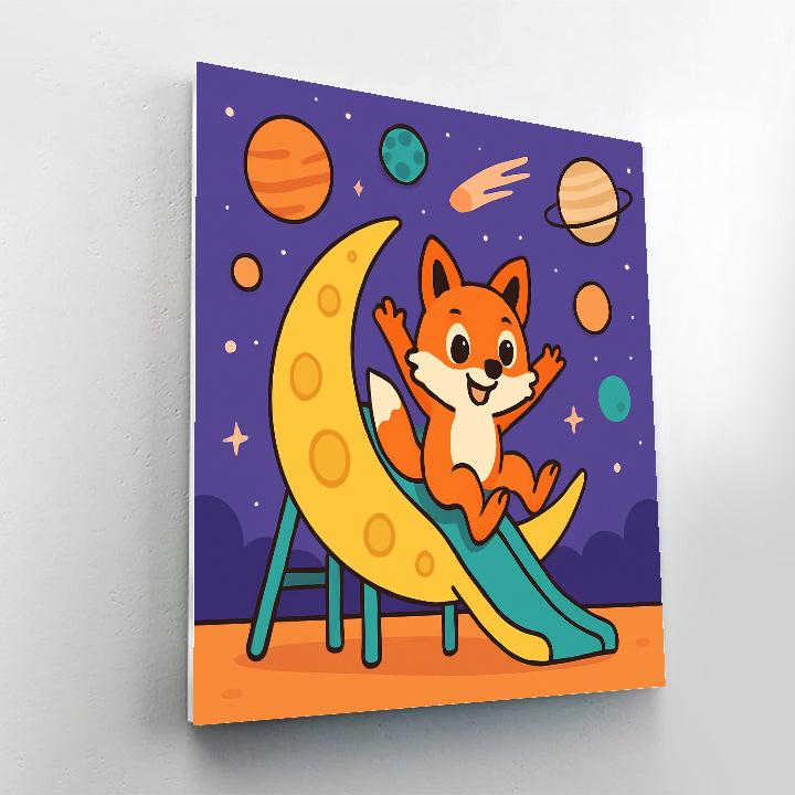 Nebula Playground Fox Paint by numbers art
