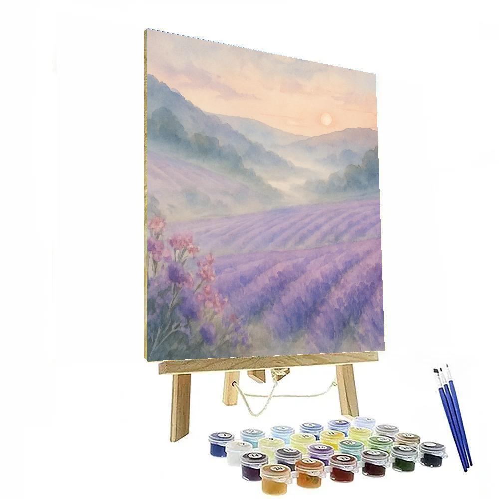 Misty Lavender Valley Numbered painting kits