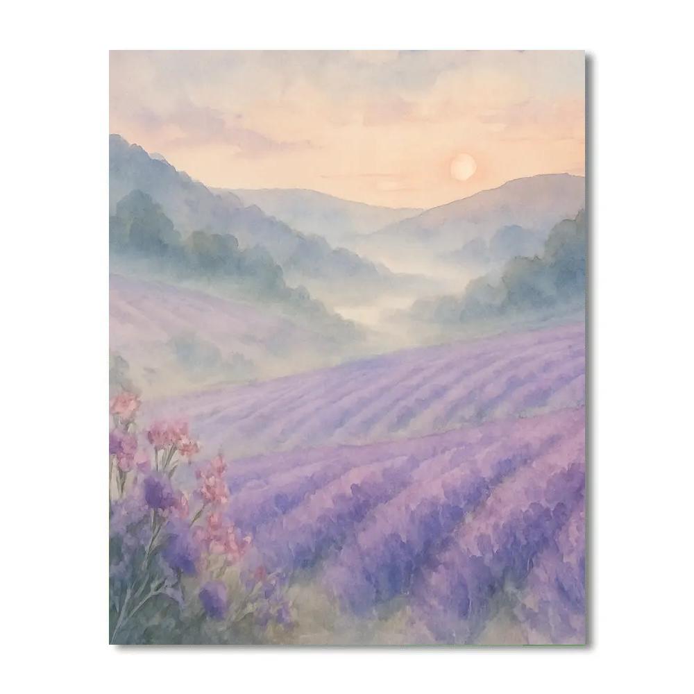 Misty Lavender Valley Numbered painting kits