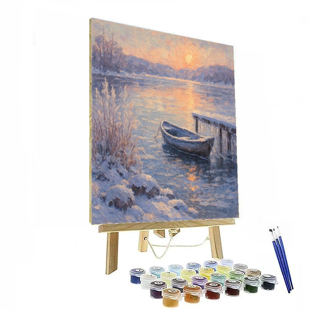Frozen Lake Reflections Numbered painting kits
