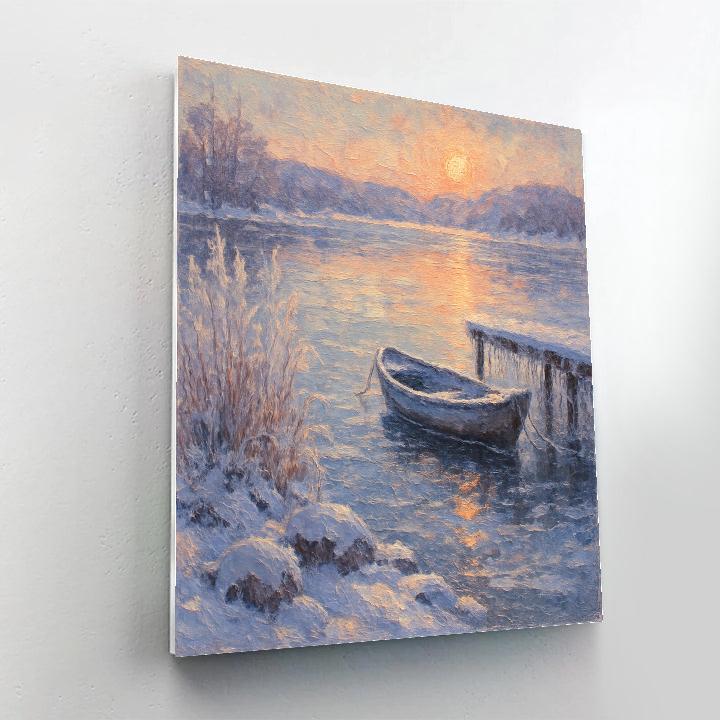 Frozen Lake Reflections Numbered painting kits