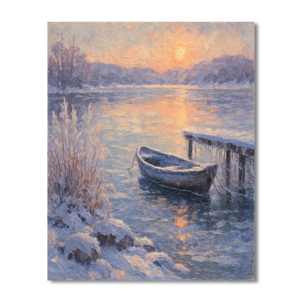 Frozen Lake Reflections Numbered painting kits