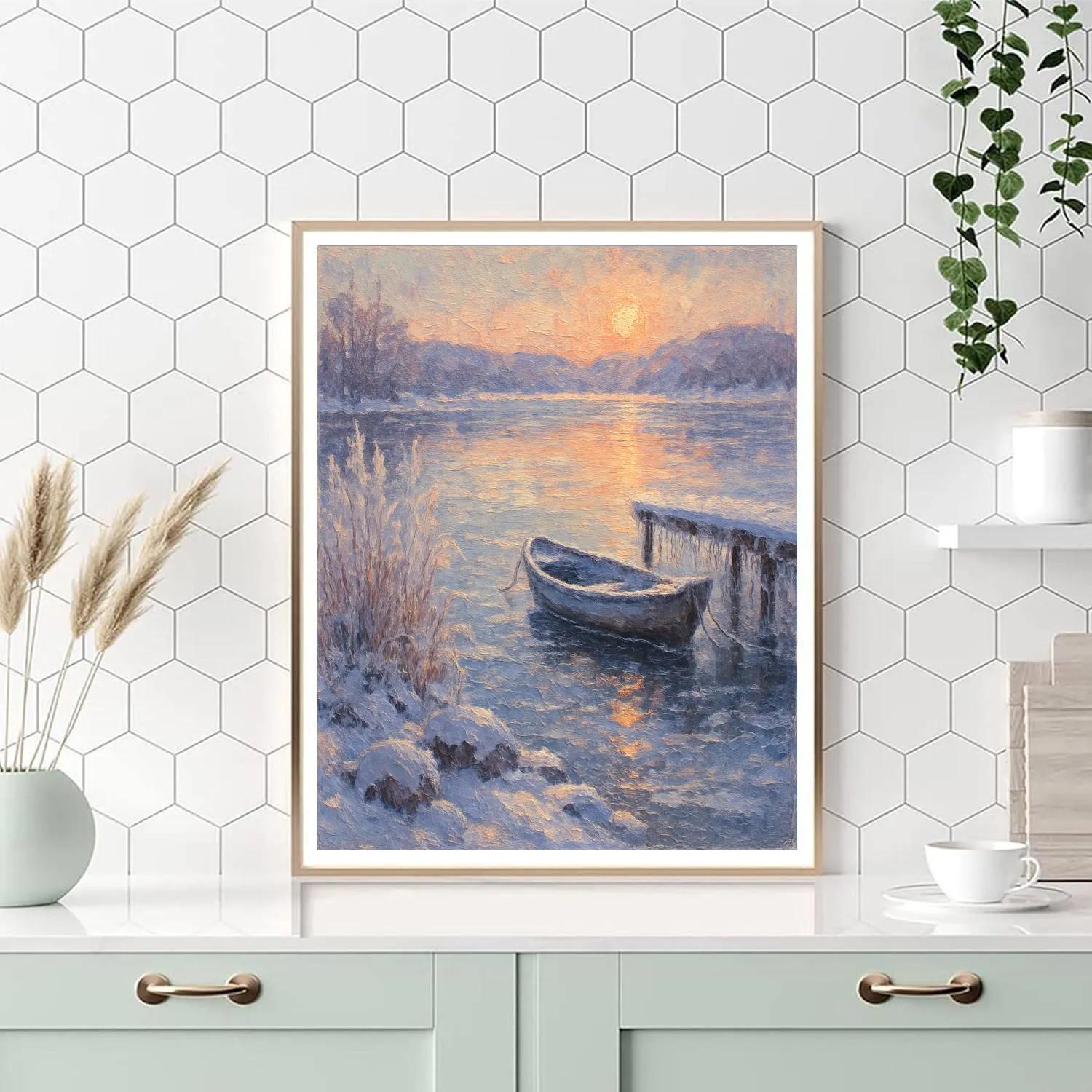 Frozen Lake Reflections Numbered painting kits