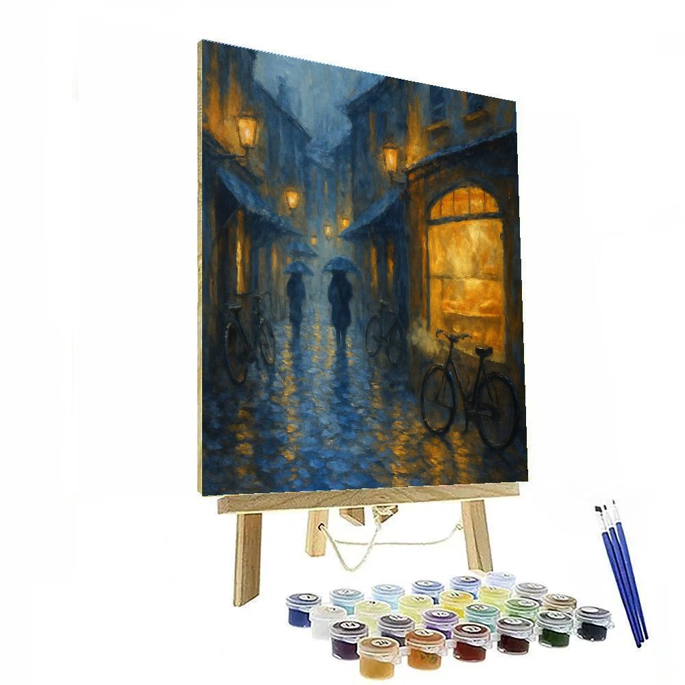 Cobblestone Lantern Walk Numbered painting kits