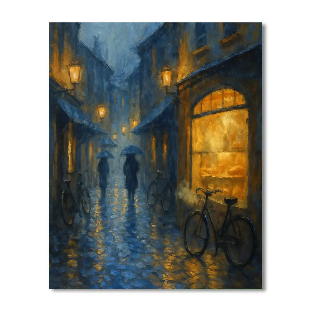 Cobblestone Lantern Walk Numbered painting kits