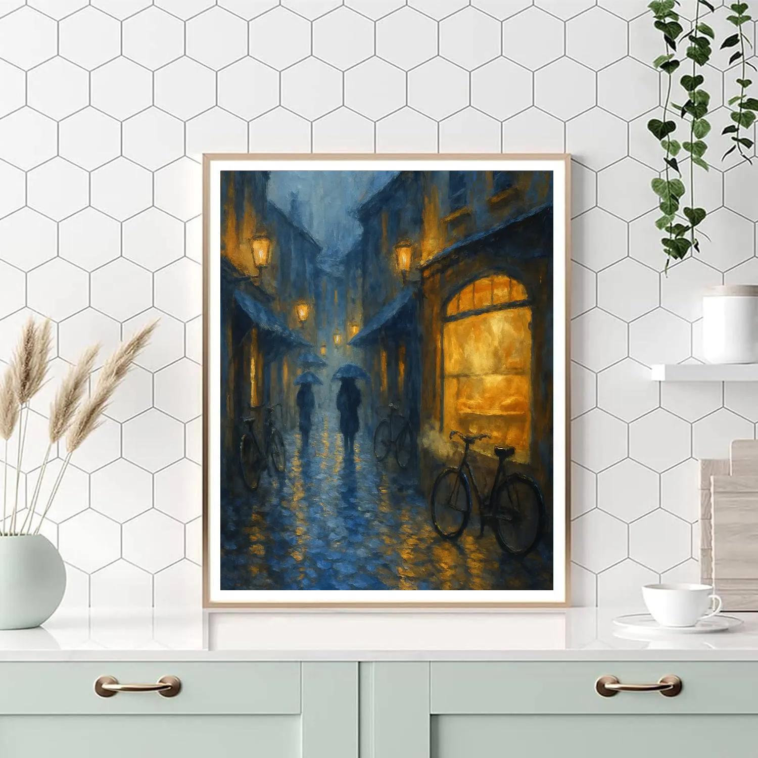 Cobblestone Lantern Walk Numbered painting kits