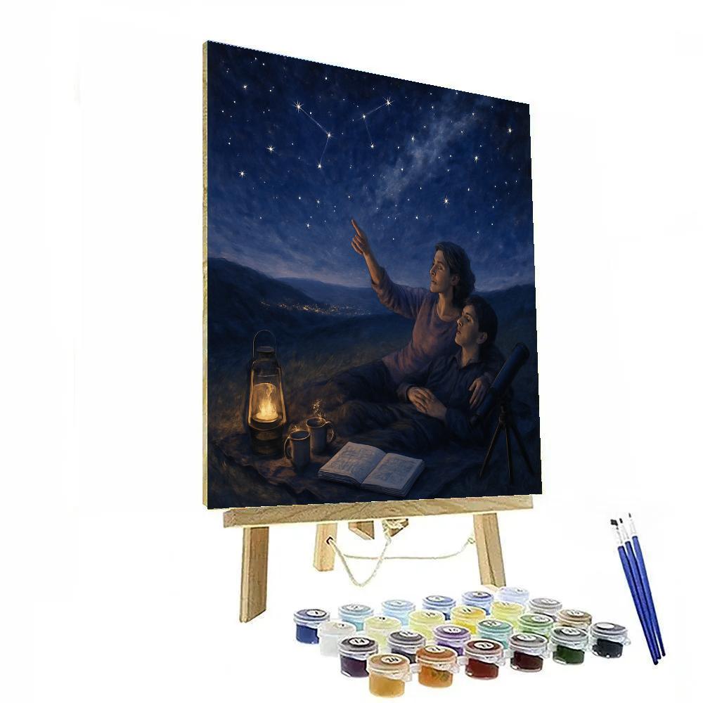 Stargazing Blanket Conversation Paint by numbers art