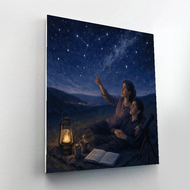 Stargazing Blanket Conversation Paint by numbers art
