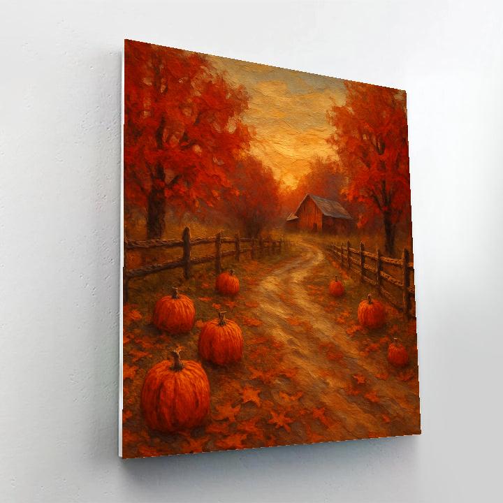 Crimson Harvest Lane Painting by numbers kit