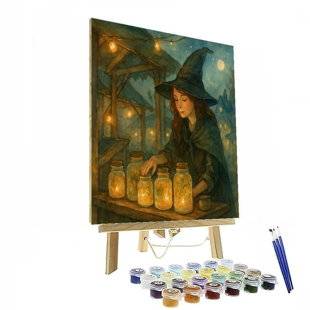 Witchs Market At Twilight Number painting