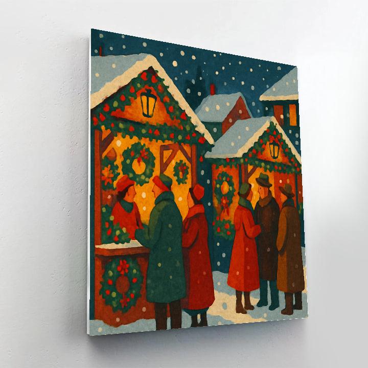 Market Of Wreaths Number painting