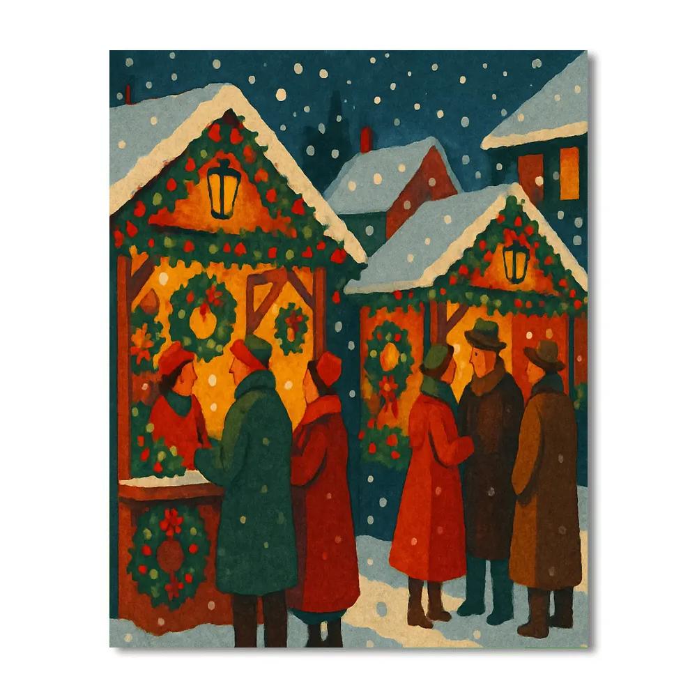 Market Of Wreaths Number painting