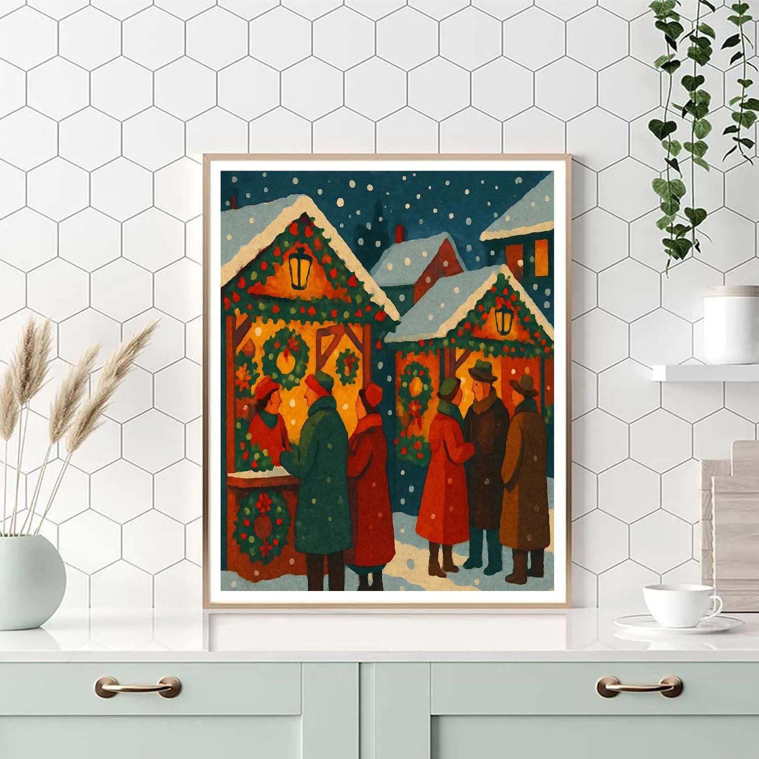 Market Of Wreaths Number painting