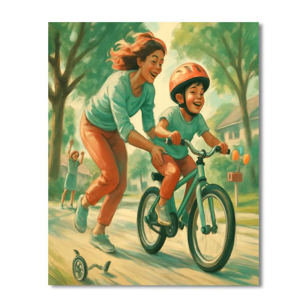 First Bicycle Ride Support painting number kit