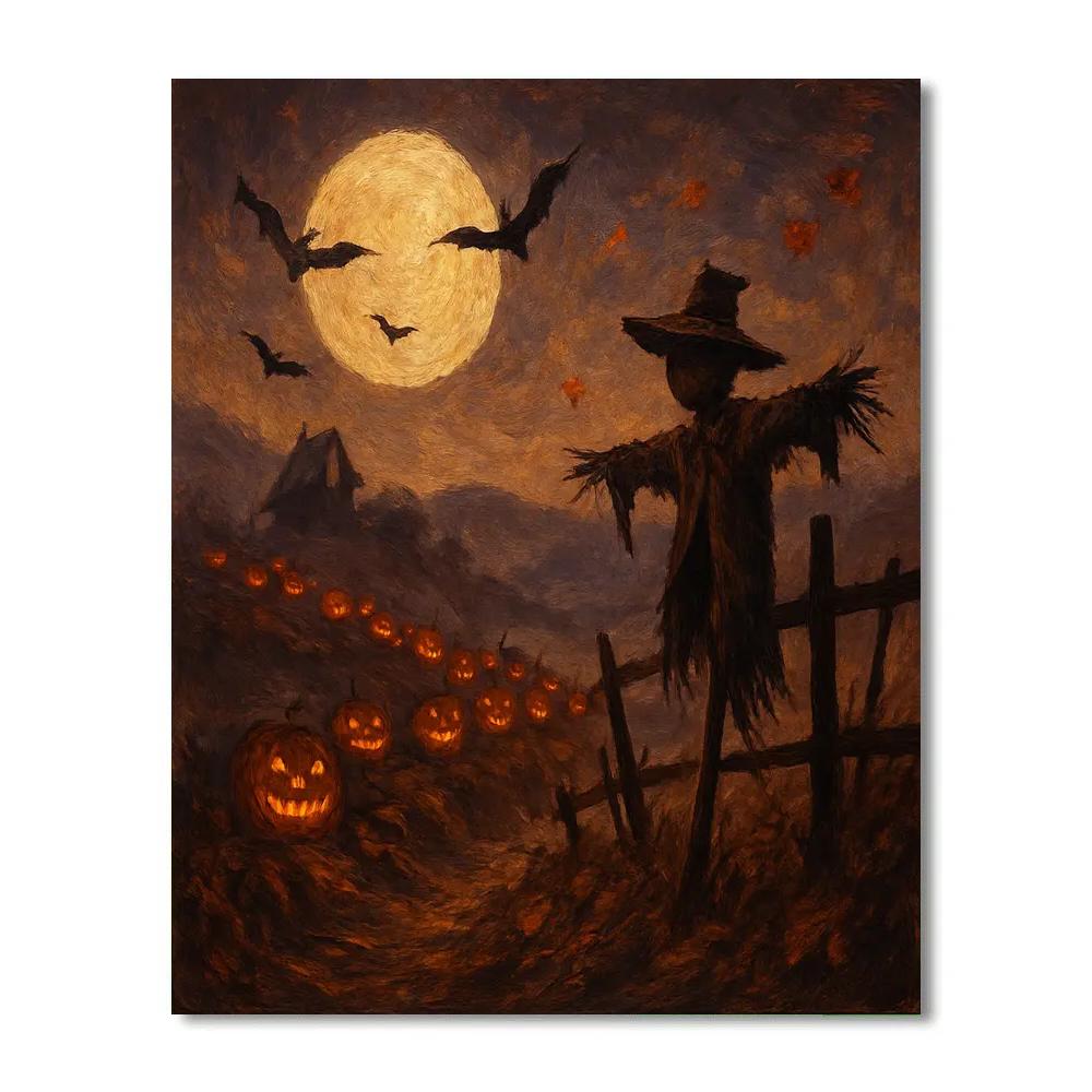 Moonlit Pumpkin Ridge paint by color