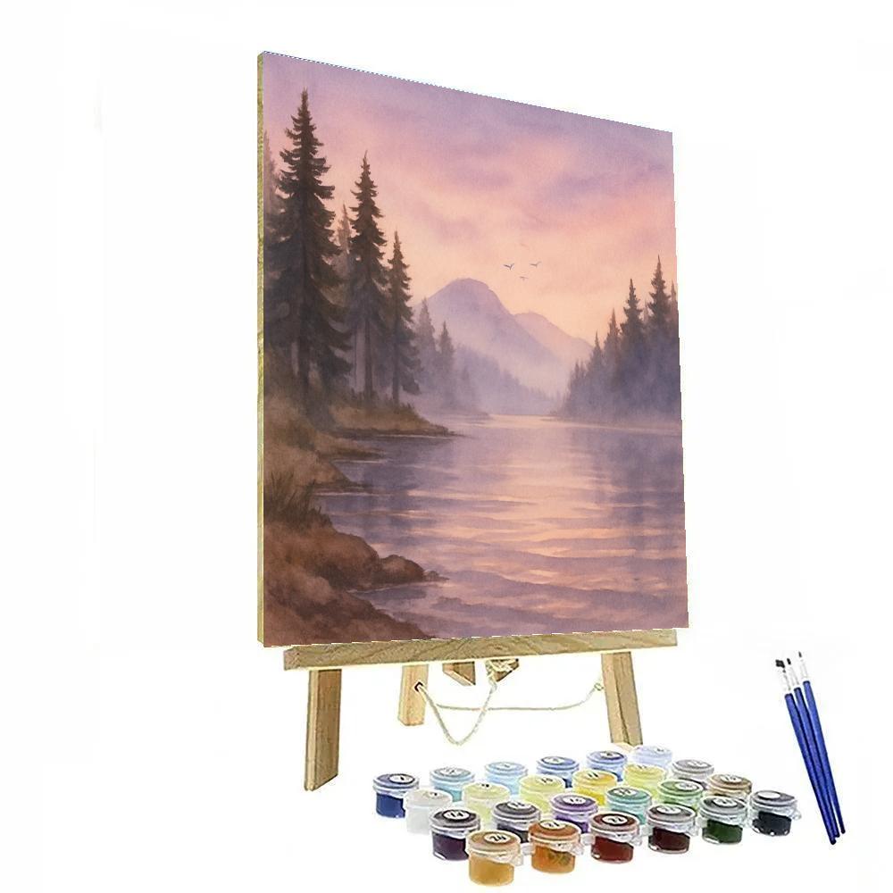 Pine Crest Dawn Number painting