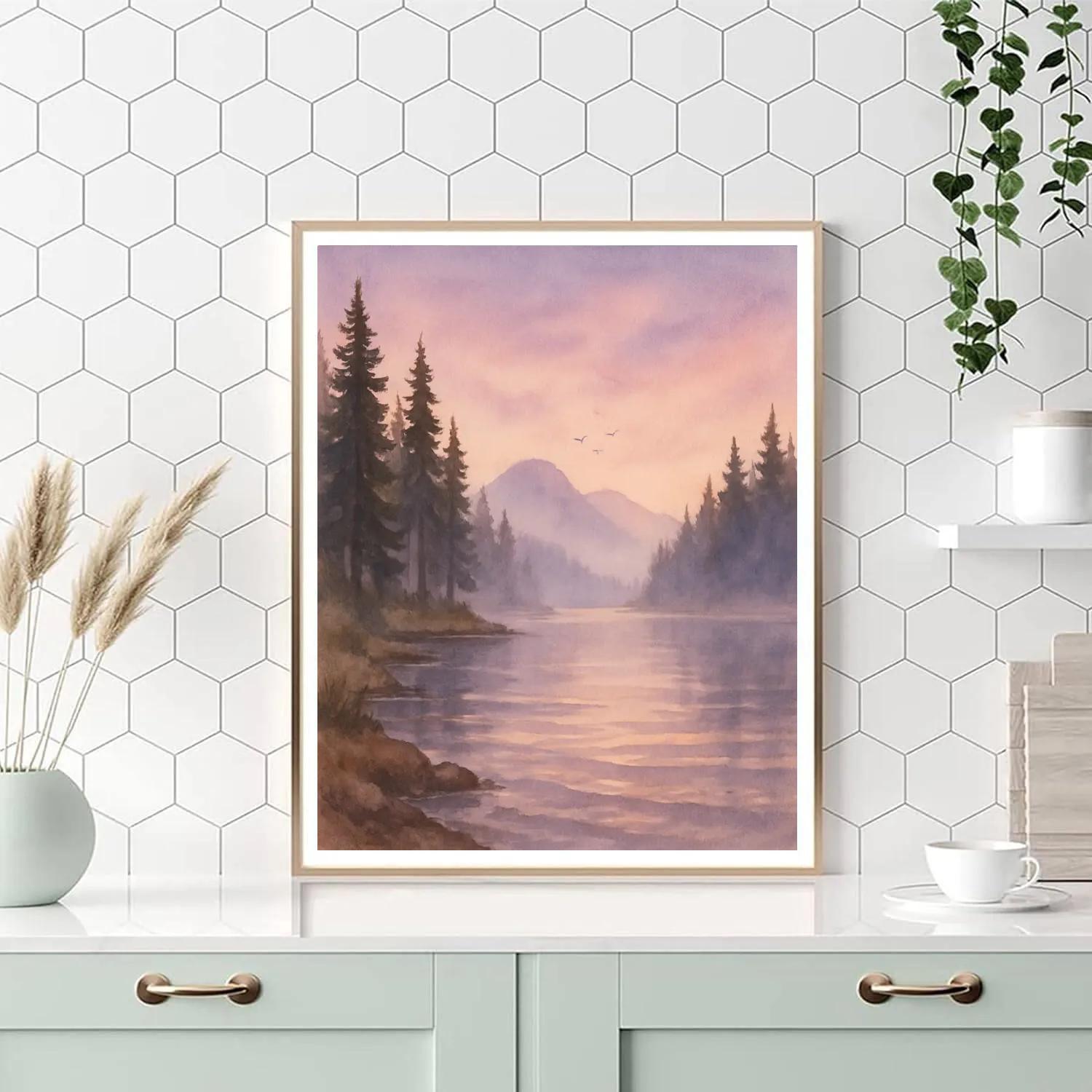 Pine Crest Dawn Number painting
