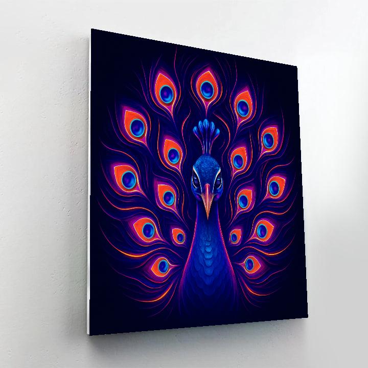 Electric Peacock Vortex DIY paint by numbers