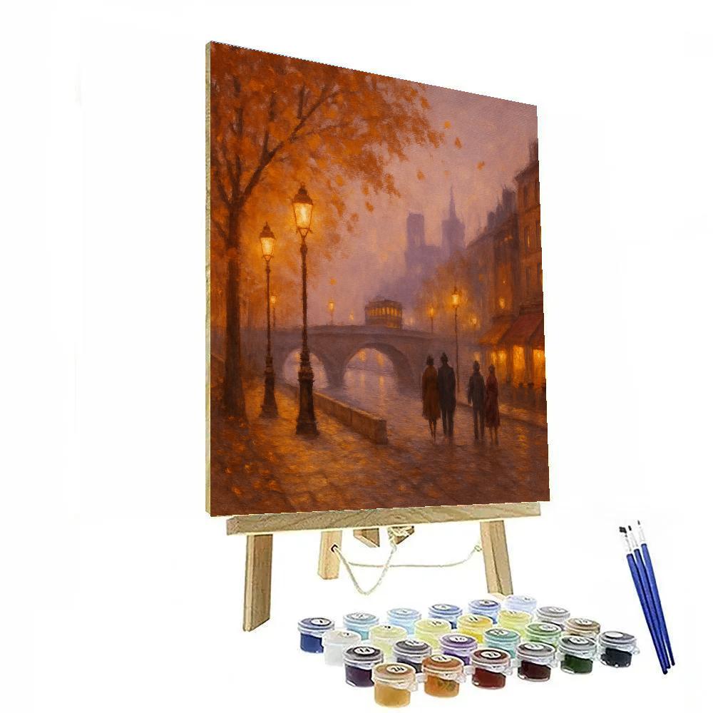 Autumn Bridge Of Lantern Leaves DIY paint by numbers