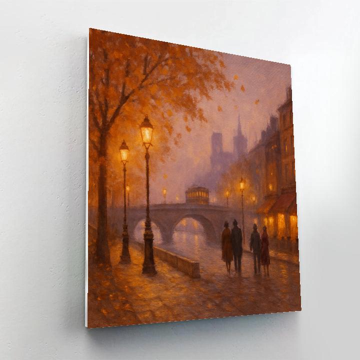 Autumn Bridge Of Lantern Leaves DIY paint by numbers