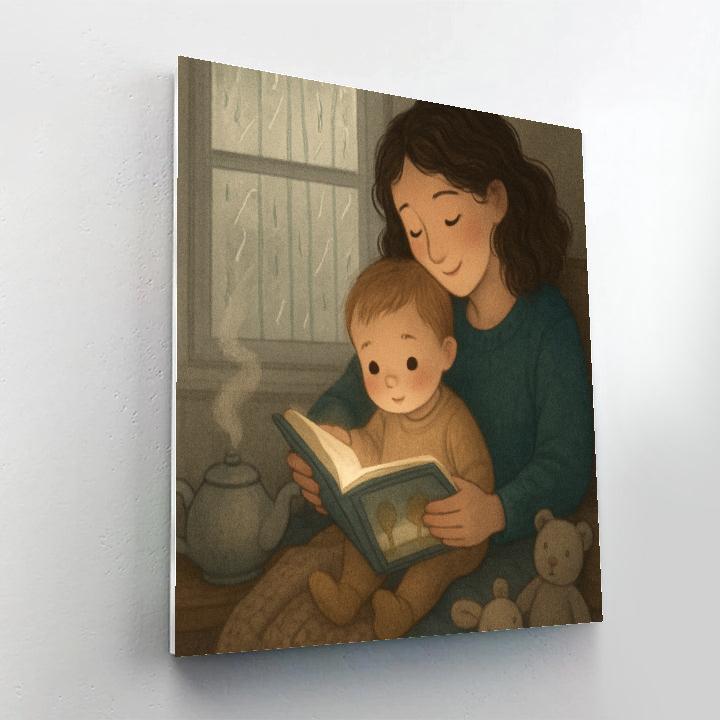 Rainy Day Window Storytime Number painting