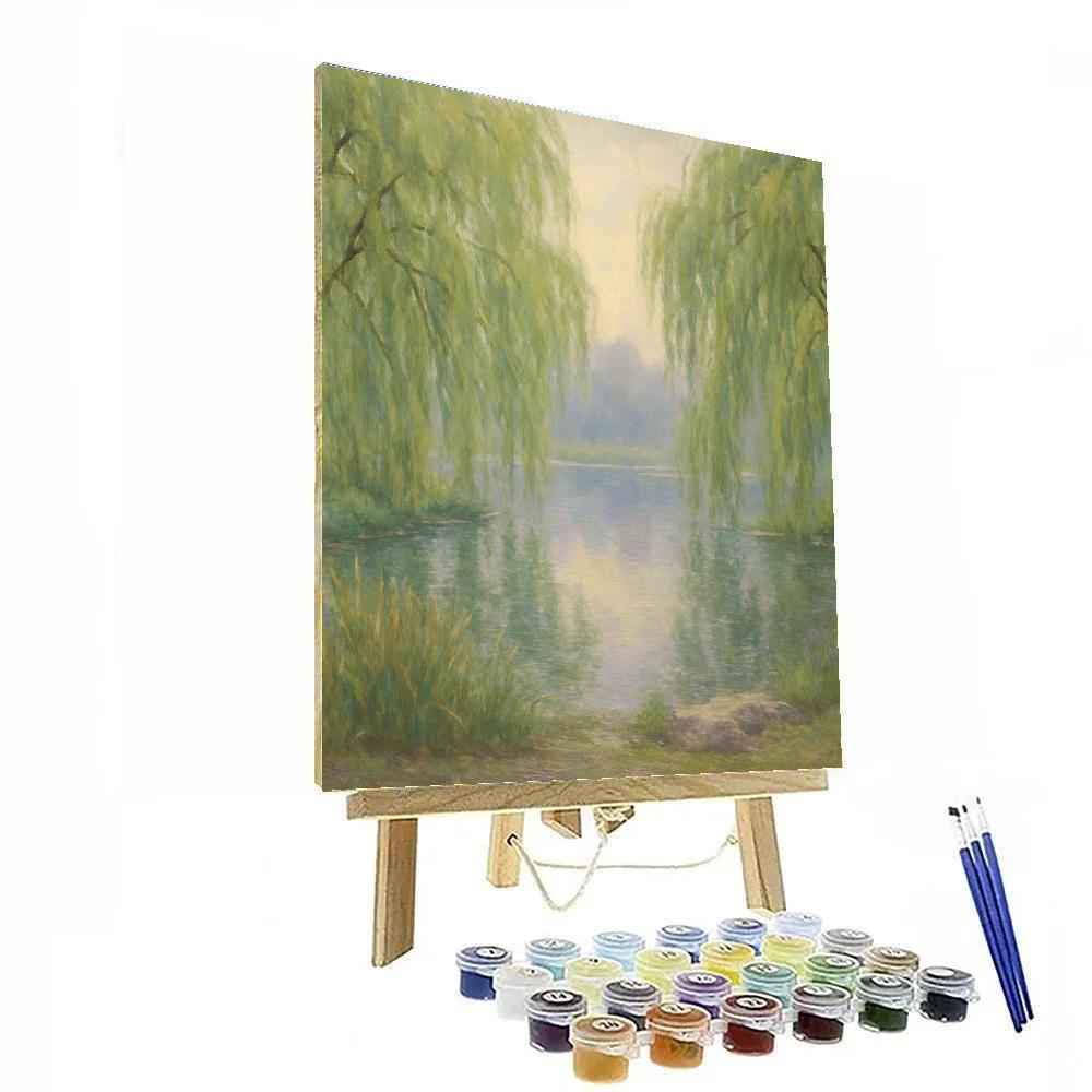 Willow Mirror Pond painting number kit
