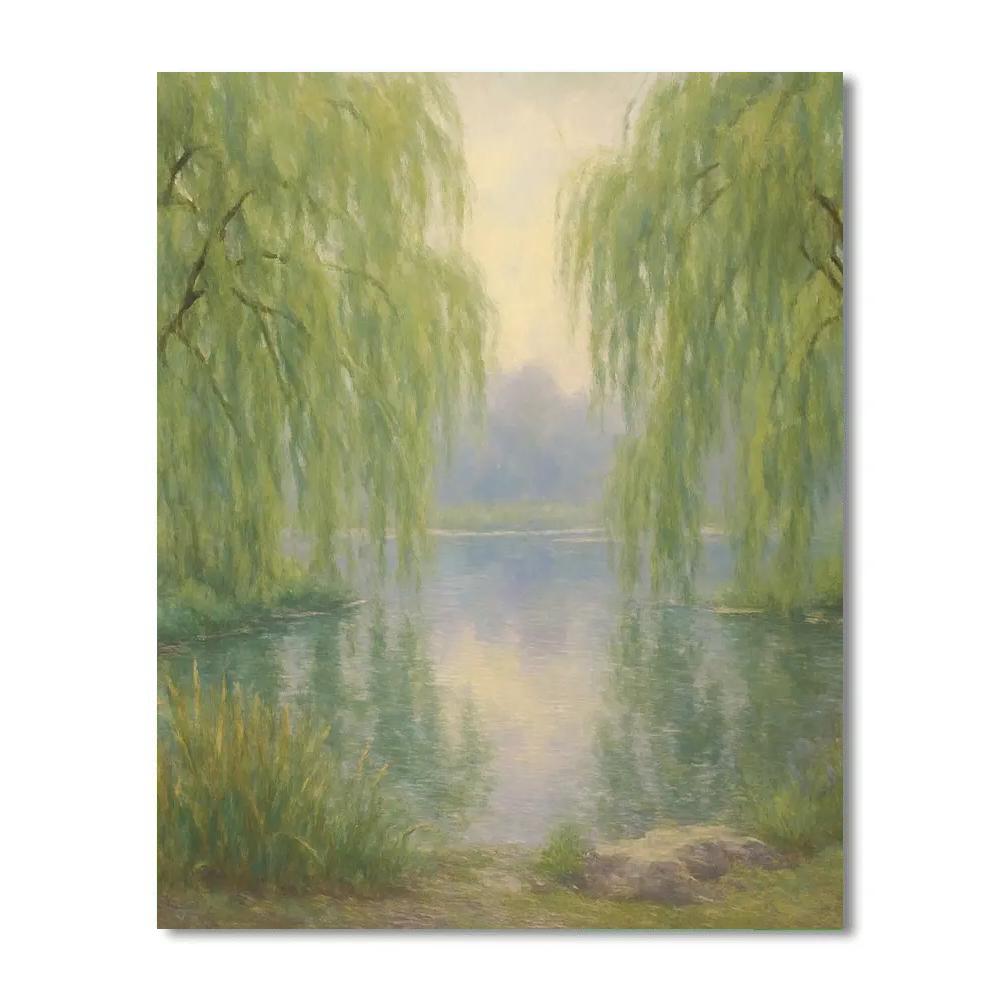 Willow Mirror Pond painting number kit