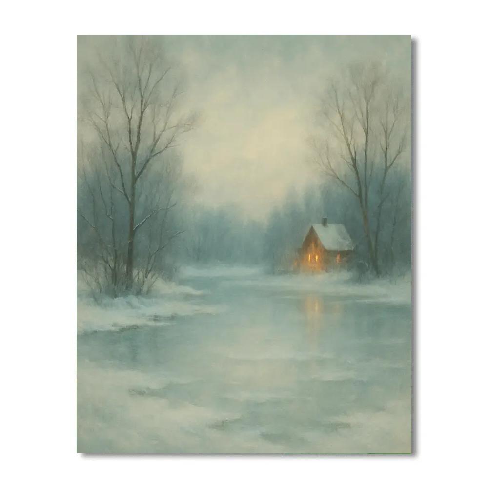 Winter Mirror Hollow paint by number