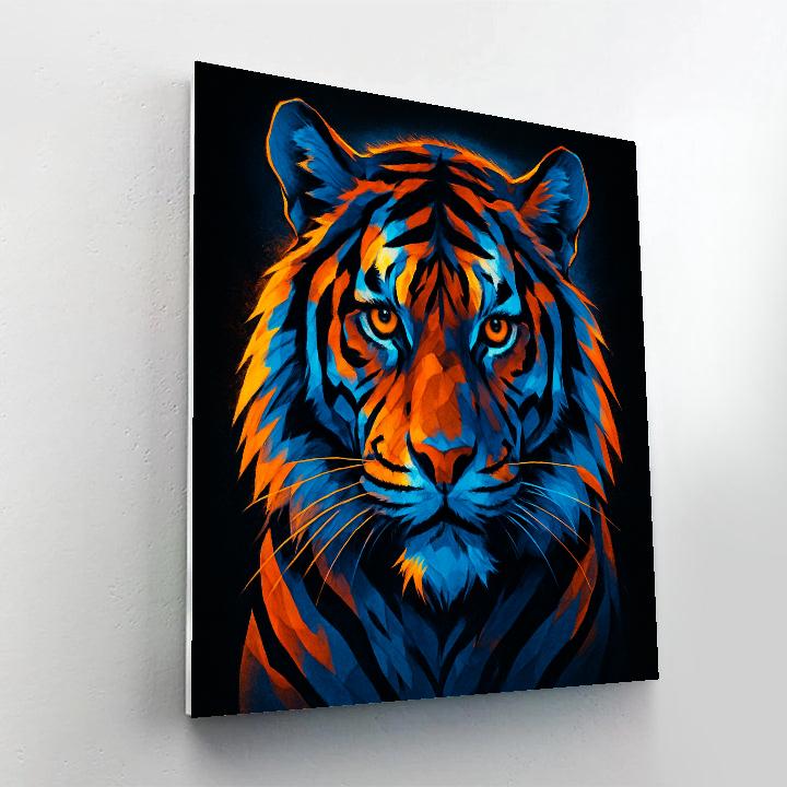 Solar Tiger Mosaic paint by numbers