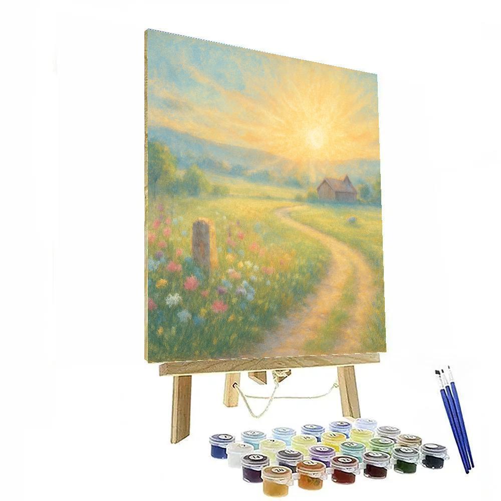 Sunlit Meadow Passage paint by color