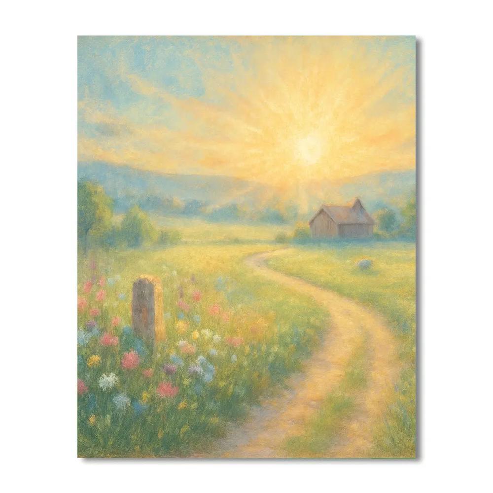 Sunlit Meadow Passage paint by color
