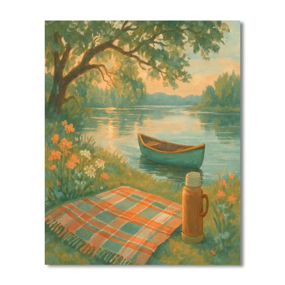 Late Summer Picnic Shore paint by number