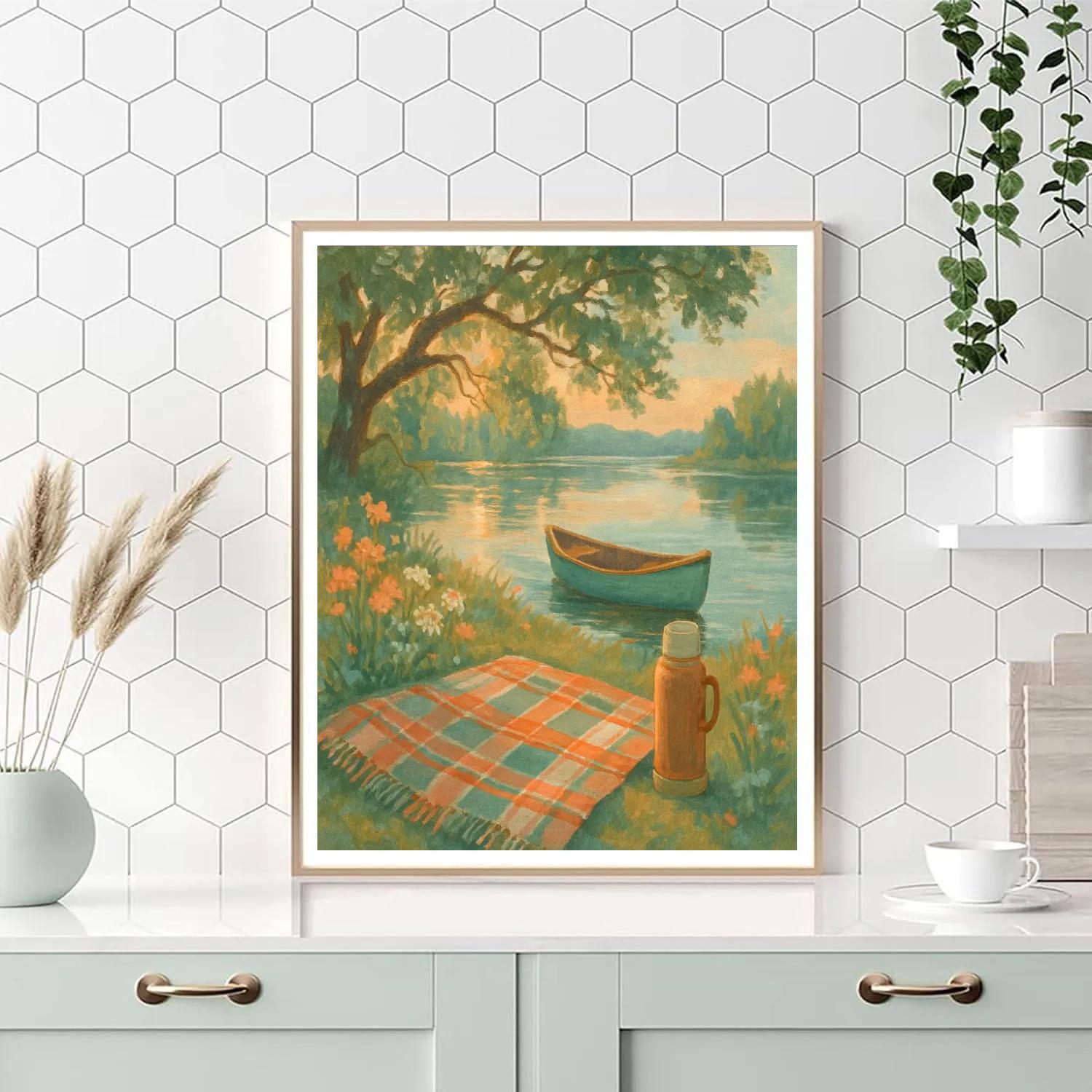 Late Summer Picnic Shore paint by number